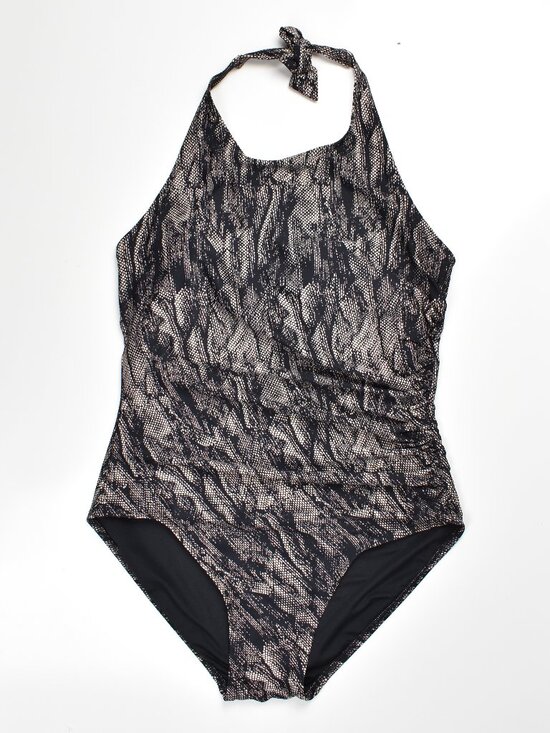 Calvin Klein Other - Calvin Klein Women's Snakeskin High Neck Halter Swimsuit - 16